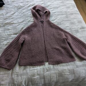 Wild Fable Textured Knit Cardigan in Purple